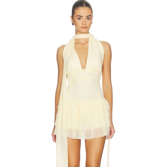 Majorelle Luna Romper in Butter Yellow